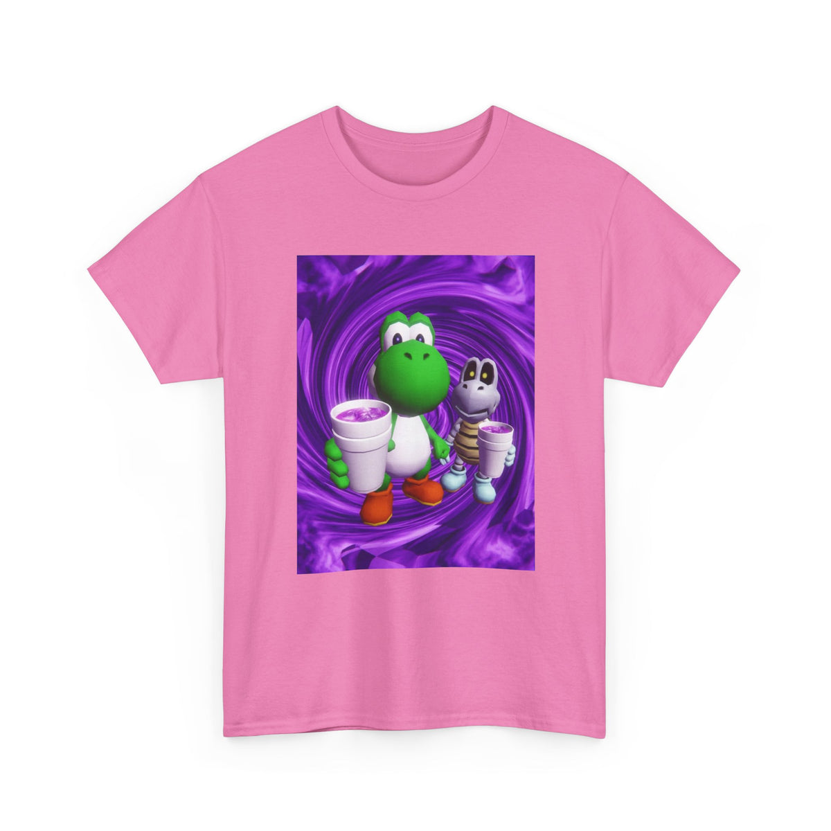 Yoshi And Dry Bones Sipping Purple Tee