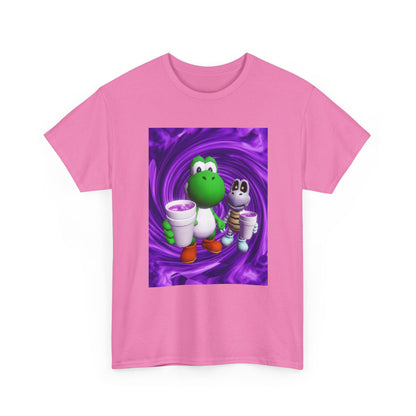 Yoshi And Dry Bones Sipping Purple Tee