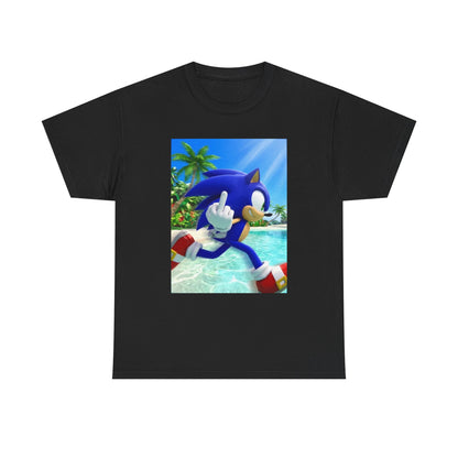 Sonic Flipping Off In Paradise Tee