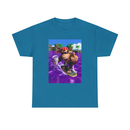 Diddy Kong Surfing Purple Lean Flipping Off Tee