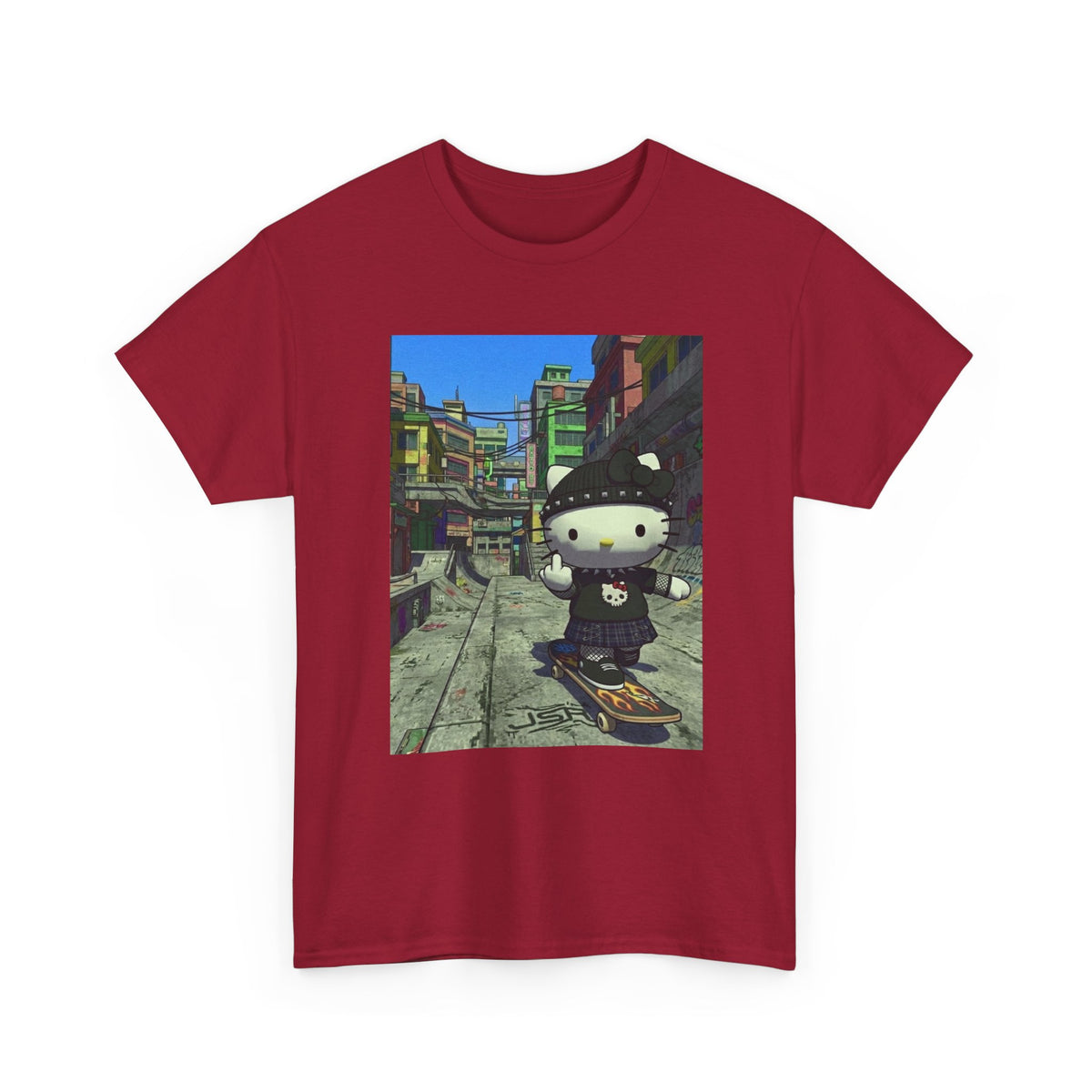 Punk Hello Kitty Flipping The Bird Tee