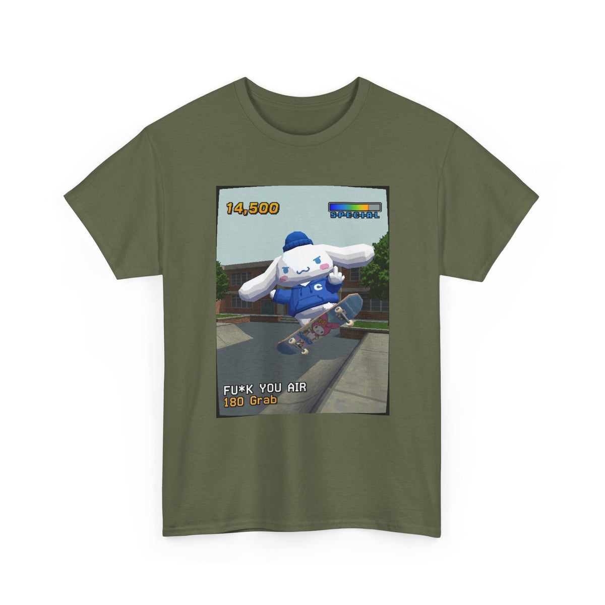 Cinnamoroll Skater Flipping The Bird Tee