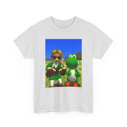 Link And Yoshi Smoking With Attitude