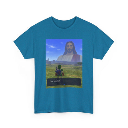 Link Meets Jesus, The Ultimate Question Tee