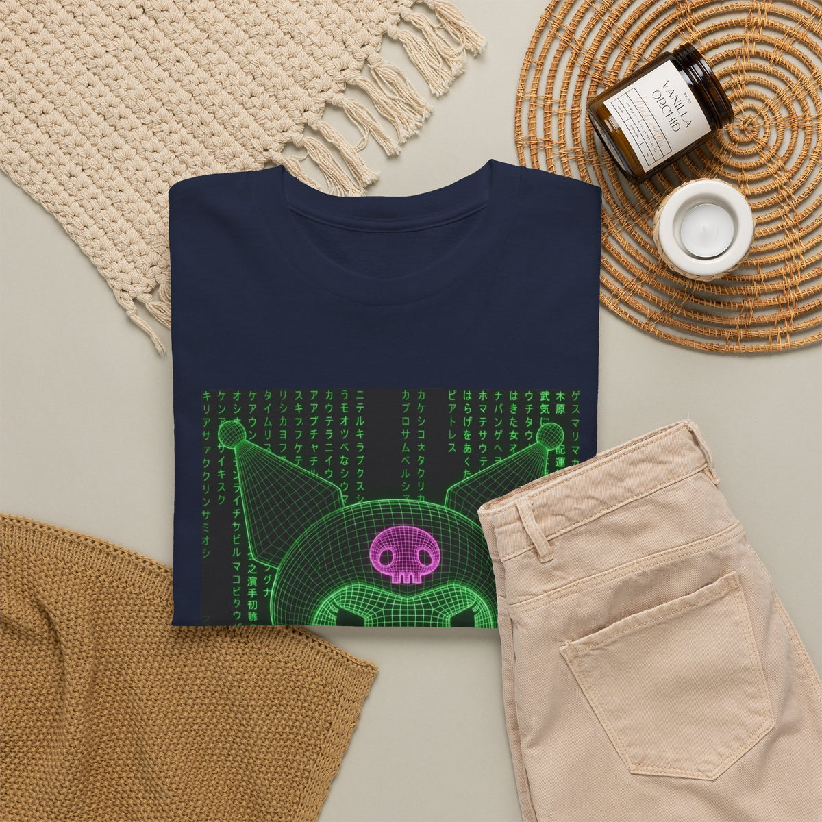 Wireframe Kuromi Flipping The Bird Tee