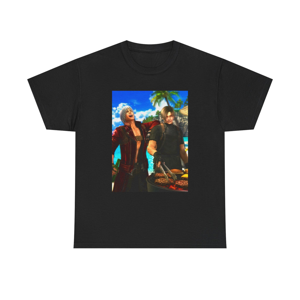 Dante and Leon Grilling on the Beach Tee