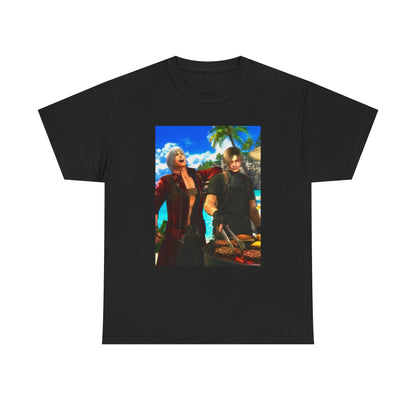 Dante and Leon Grilling on the Beach Tee