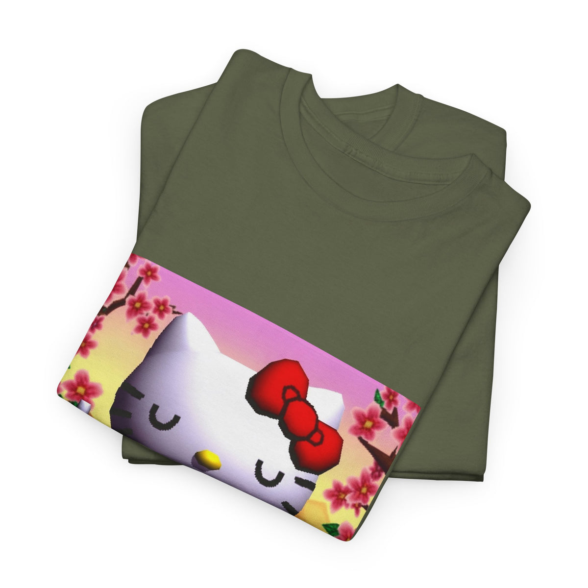 Kitty Meditating and Flipping Bird Tee