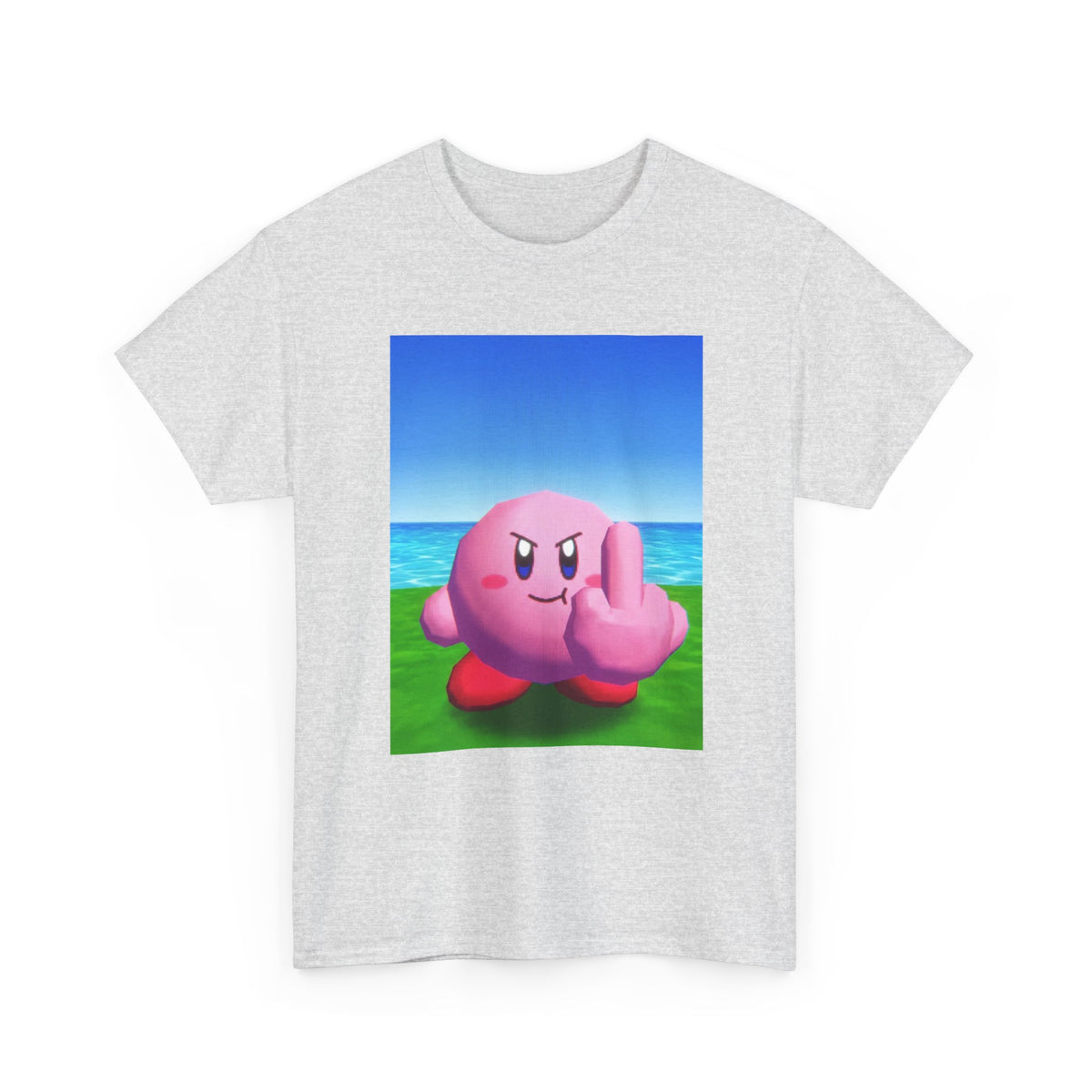 Kirby Flipping The Bird Beach Tee