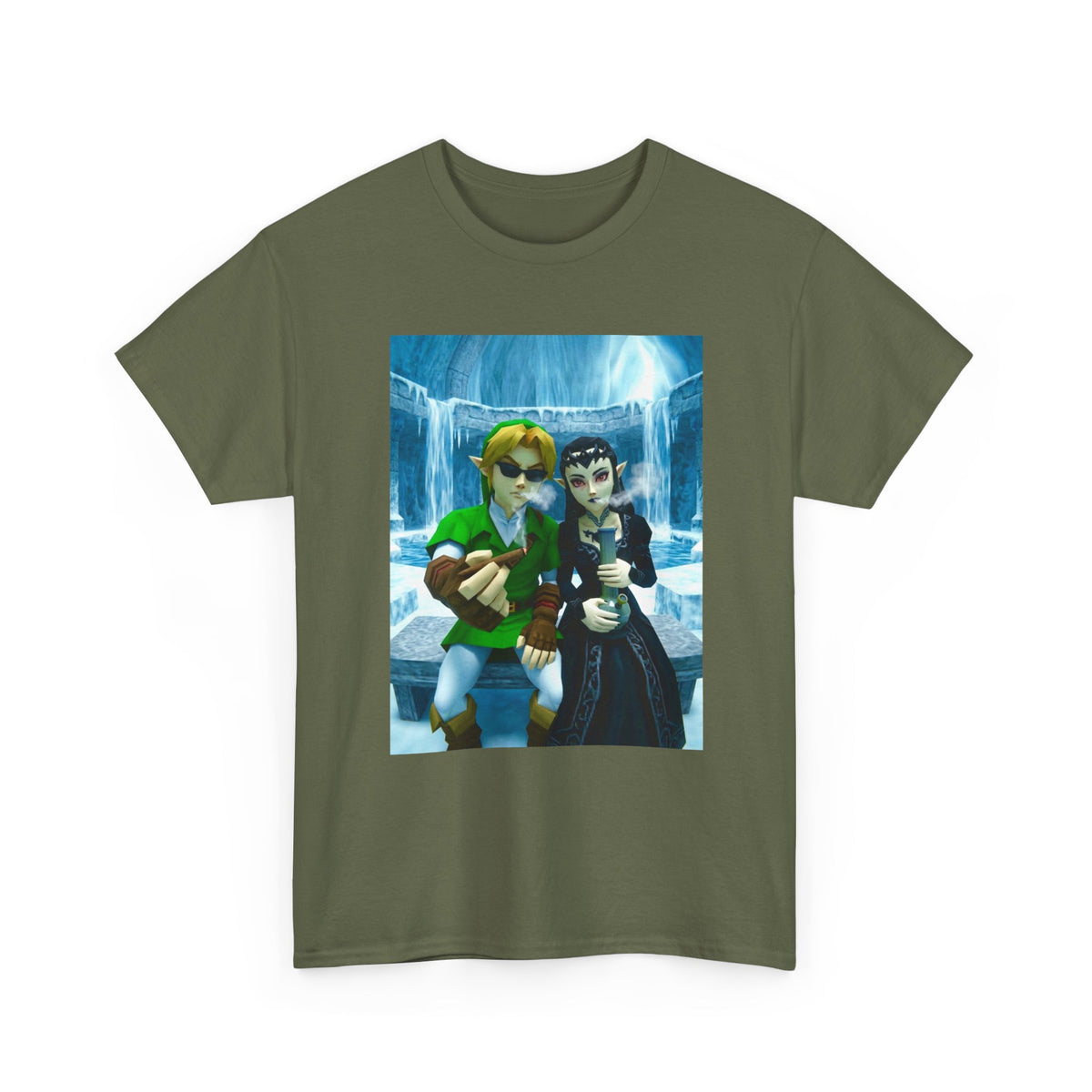 Link And Zora Chilling In Ice Cavern