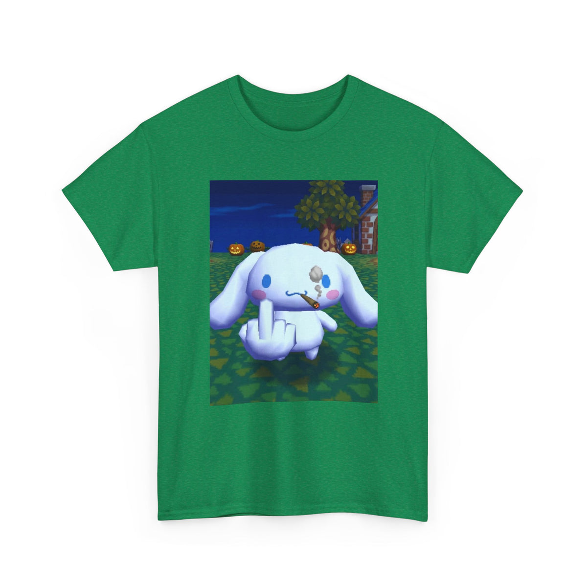 Cinnamoroll Smoking Blunt Flipping Bird Tee