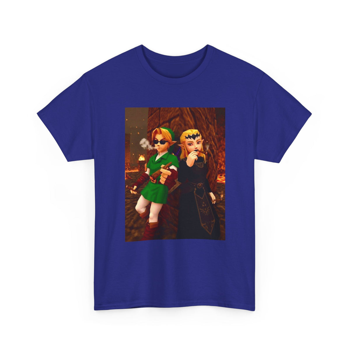 Link and Zelda Chillin' With Cigars Tee