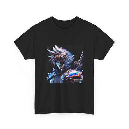 Chrome Warrior With Spiky Hair Tee