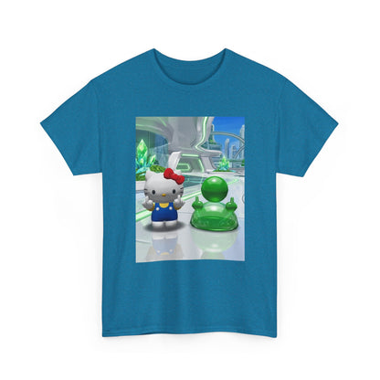 Hello Kitty And Green Blob Flipping The Bird