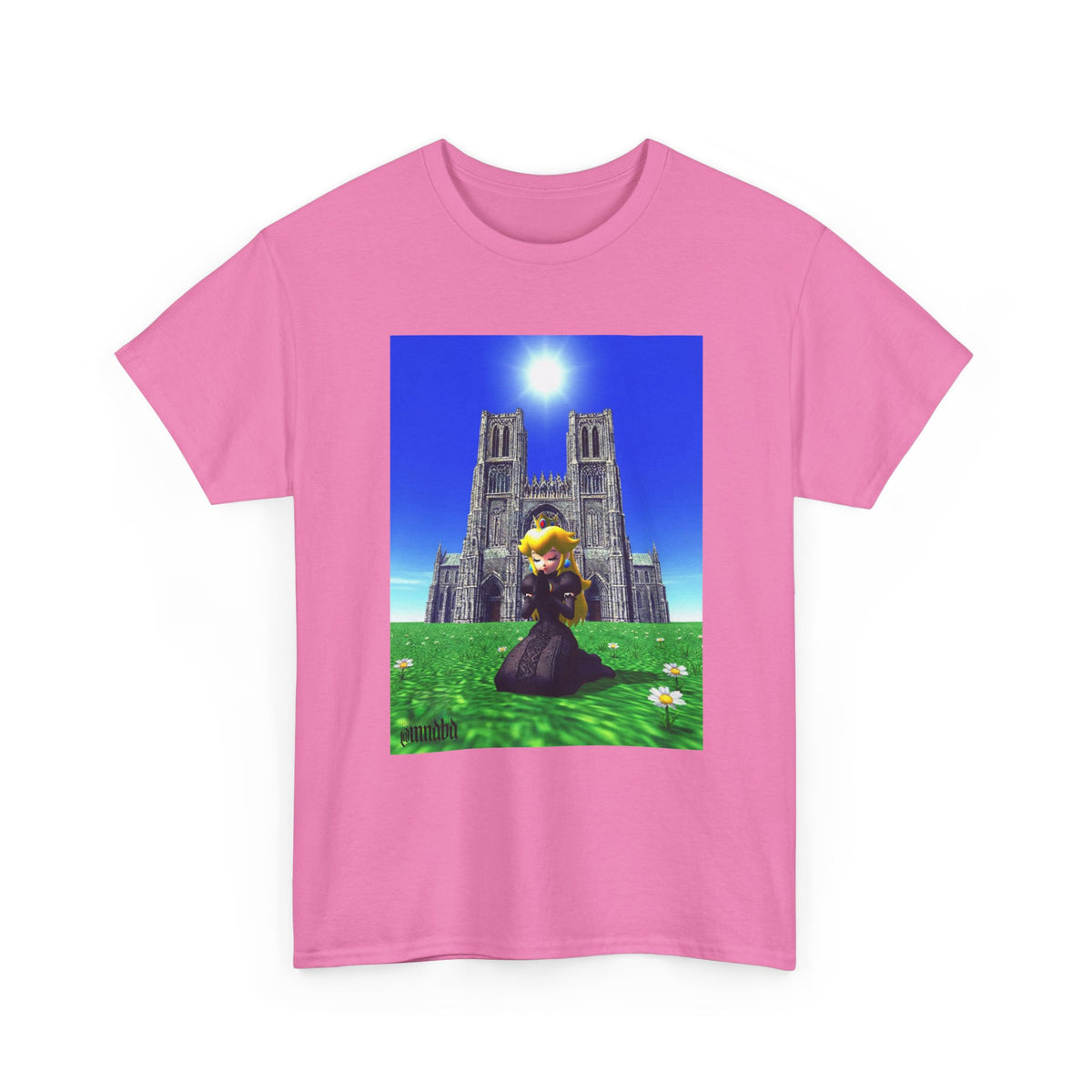 Goth Princess Peach Praying At Cathedral