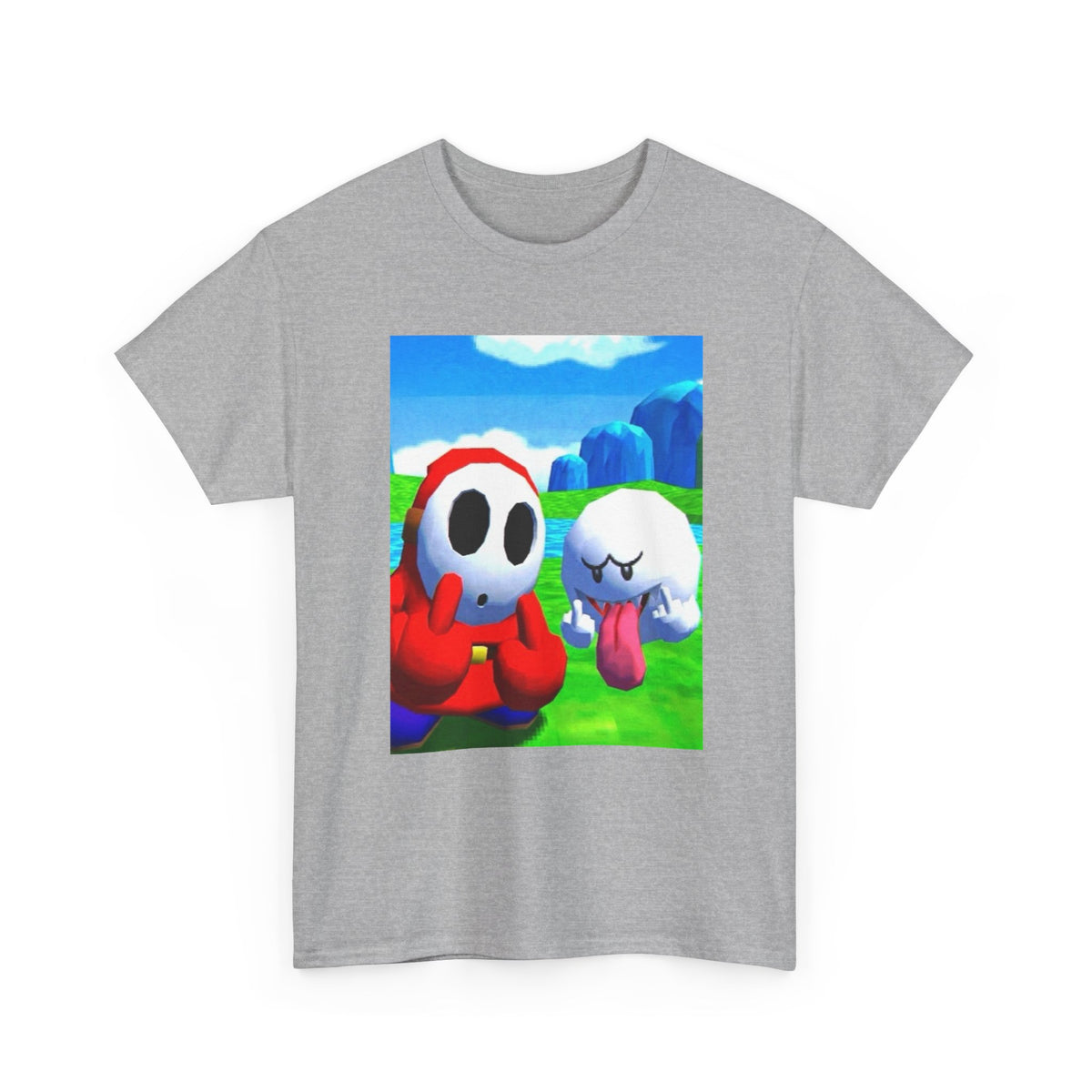 Shy Guy And Boo Flipping The Bird Tee