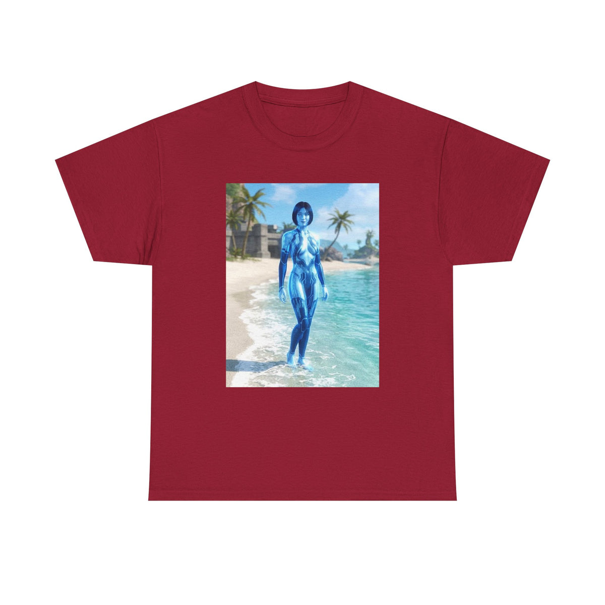 Cortana On Tropical Beach Tee