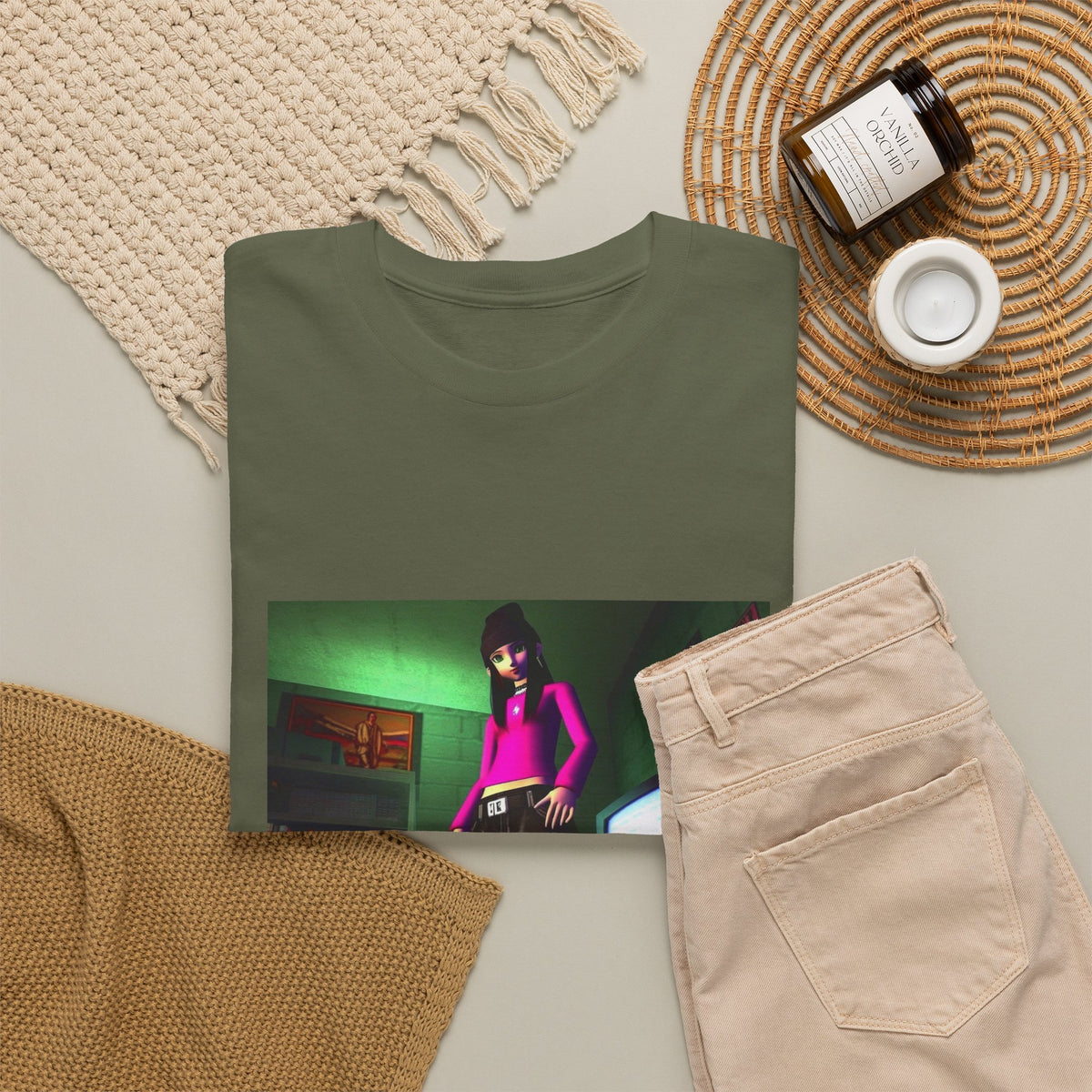 Y2K Vibe Girl In Her Room Tee