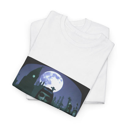 Goth Sim Smoking In Cemetery Moonlight Tee