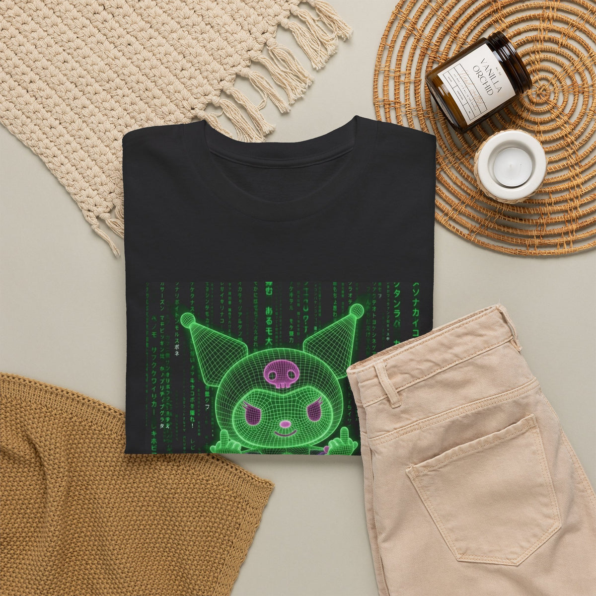 Wireframe Kuromi Skater Grinding Matrix Tee