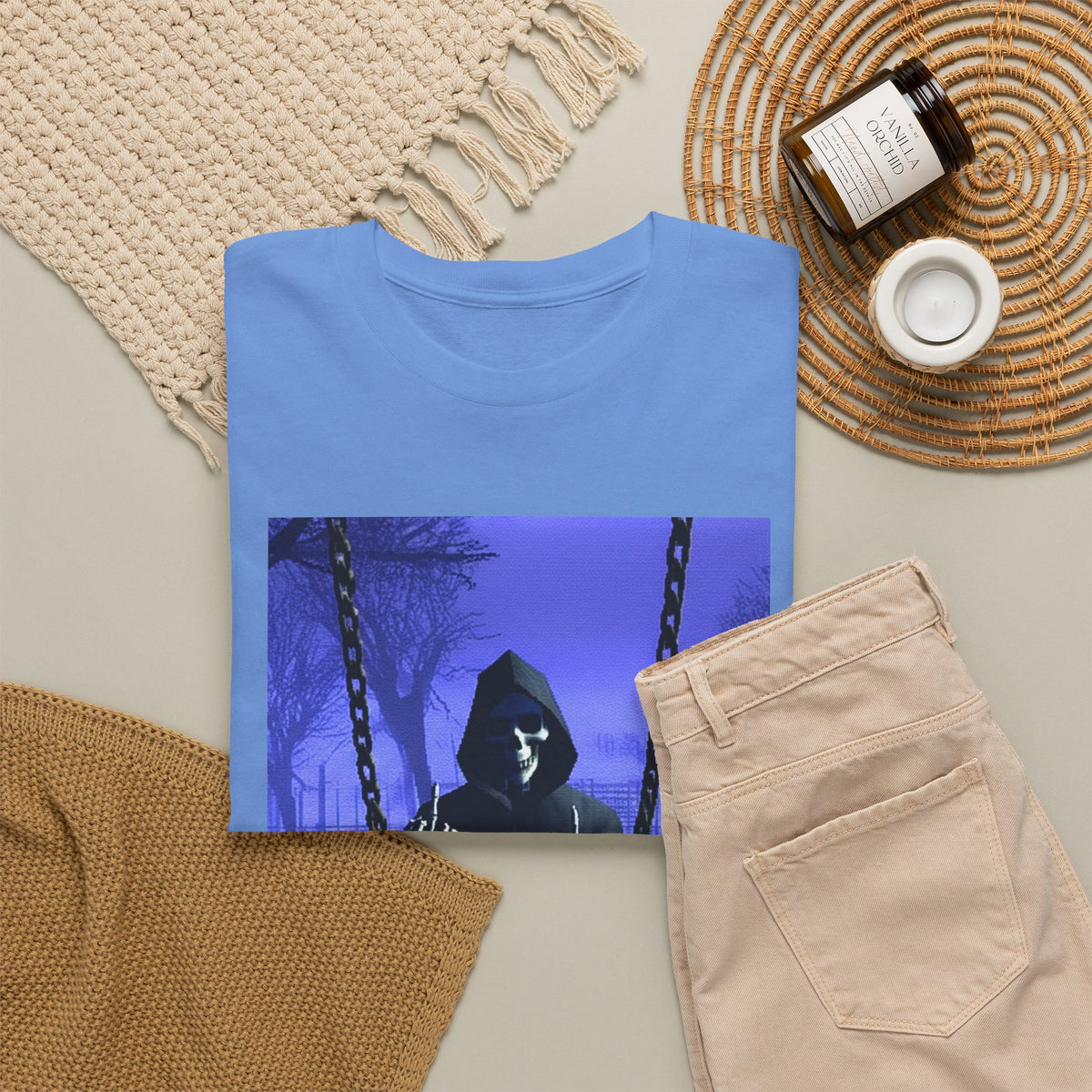 Grim Reaper Giving The Finger On A Swing
