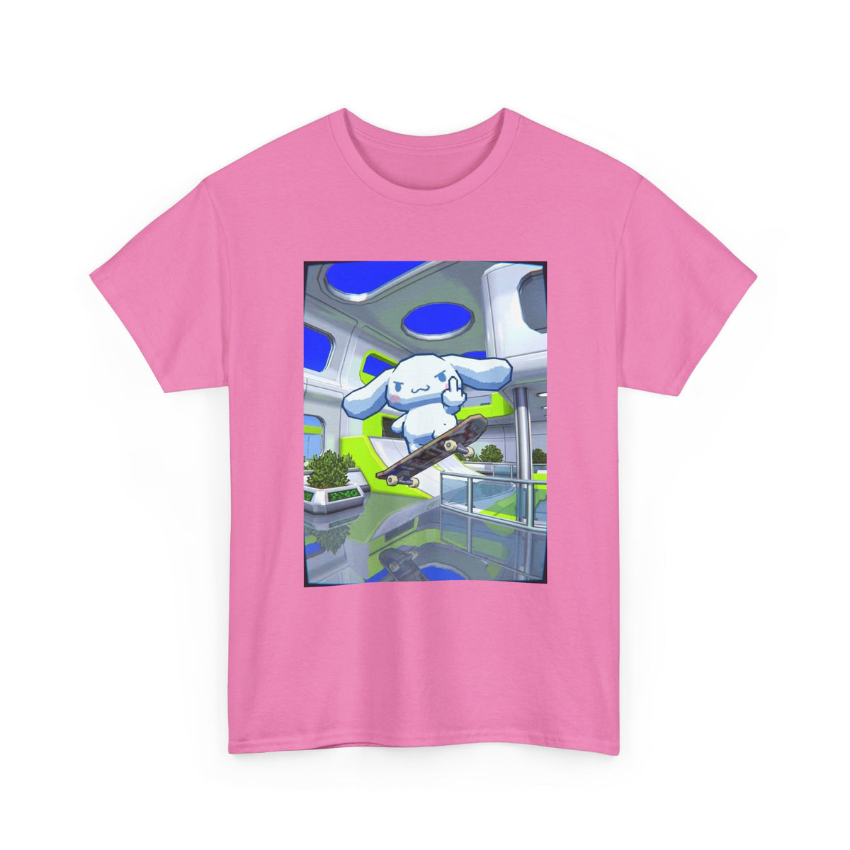 Cinnamoroll Skater Flipping Off Tee
