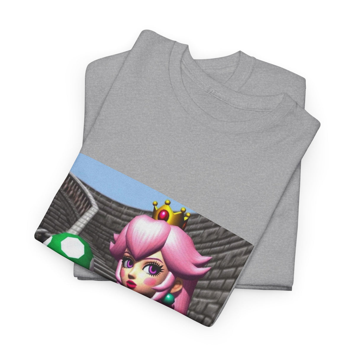 Goth Peach Holding A Green Mushroom Tee
