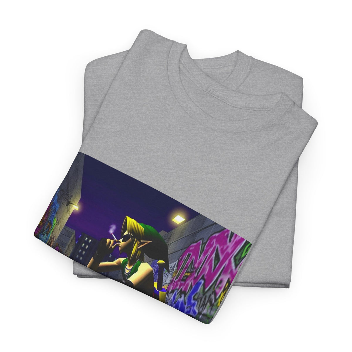 Edgy Link Smoking In Alley Tee