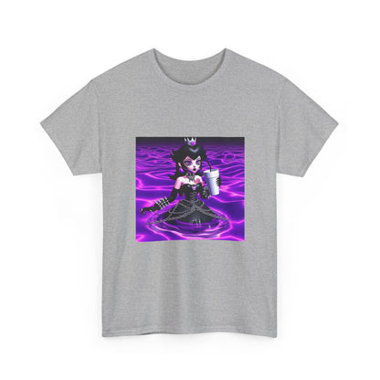 Goth Peach Wading In Purple Waves