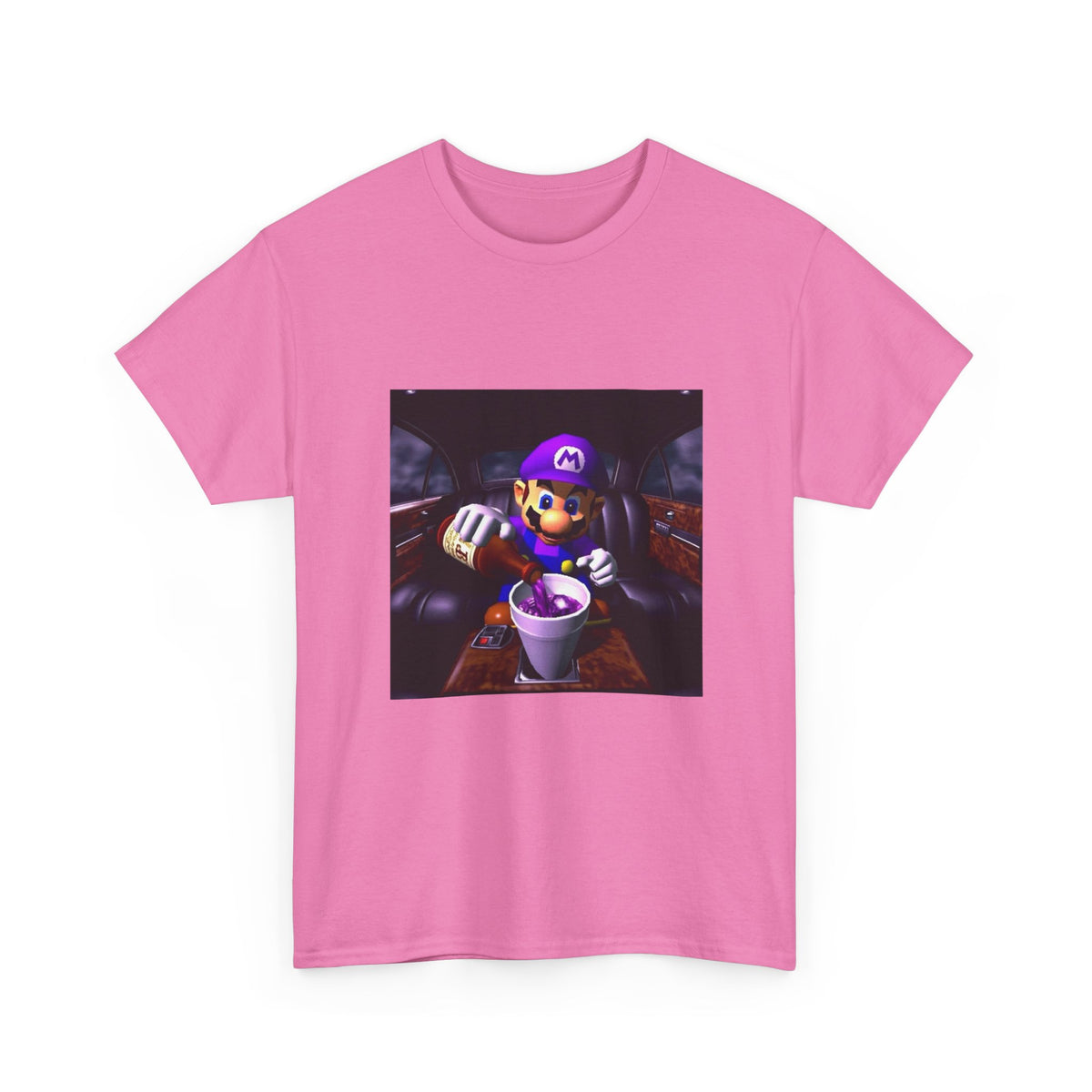 Waluigi Pouring Purple Drank In Limo Tee