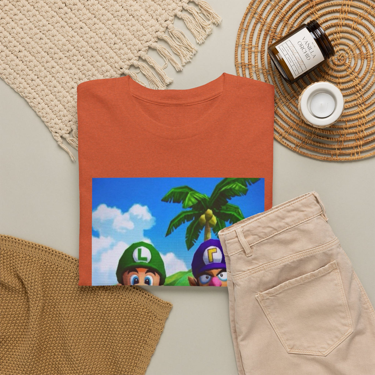 Luigi and Waluigi Flipping The Bird Tee