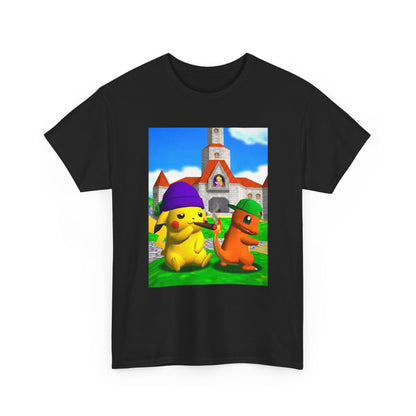 Pikachu And Charmander Chilling At Peach's Castle Tee
