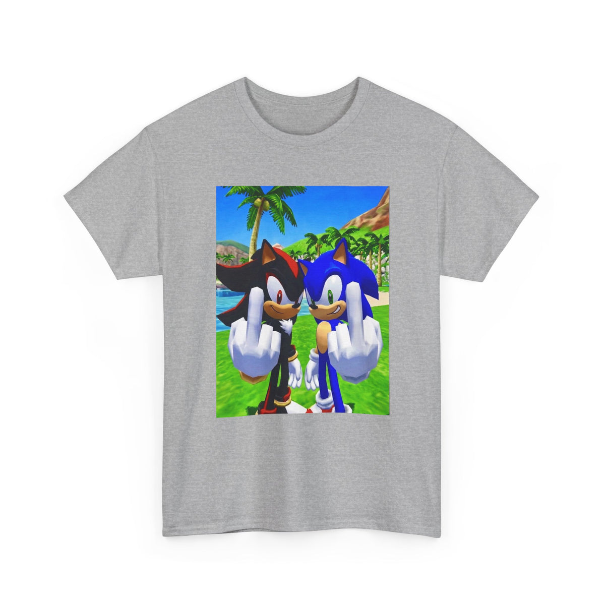 Sonic And Shadow Flipping The Bird Tee
