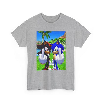 Sonic And Shadow Flipping The Bird Tee