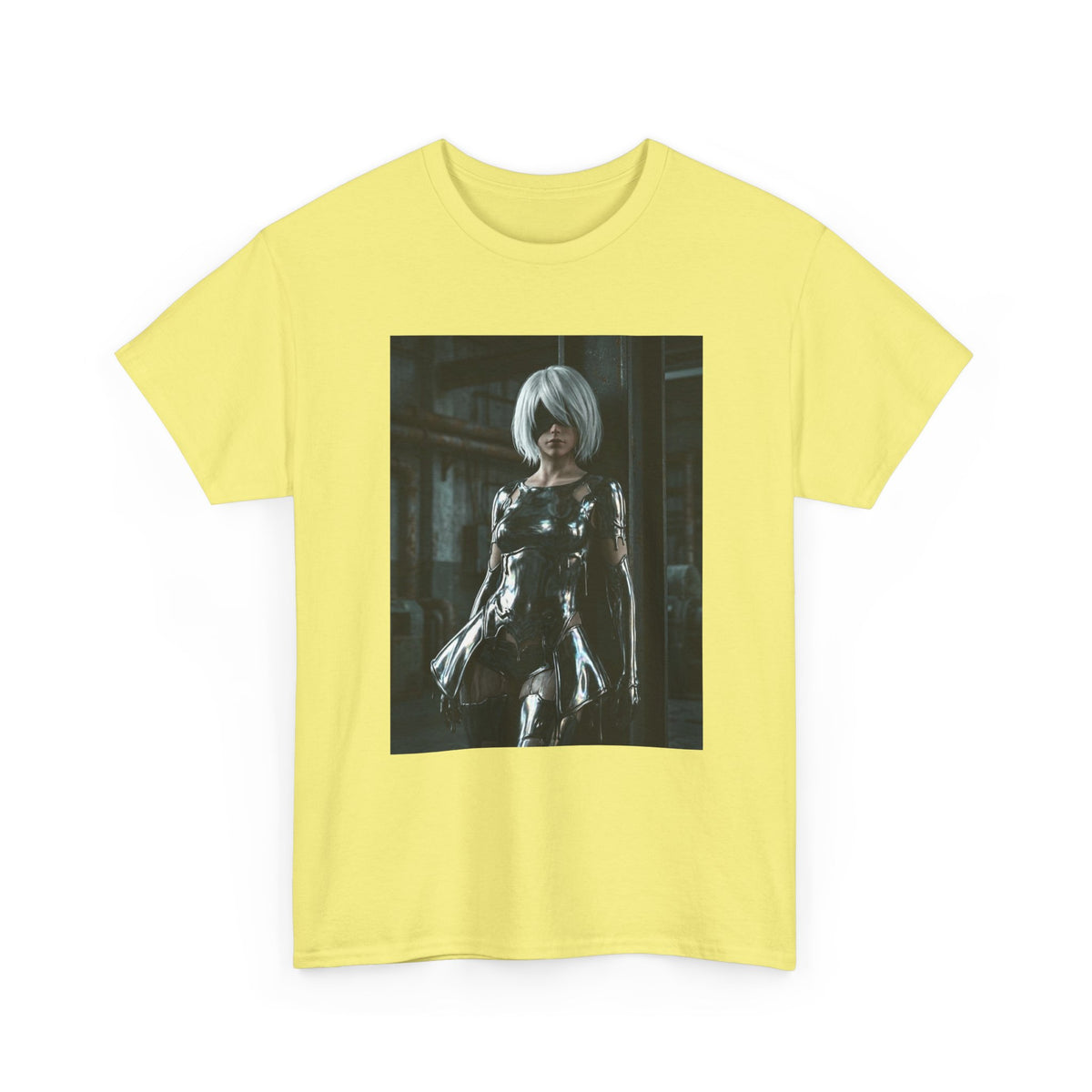 Chrome 2B Leaning In Industrial Scene