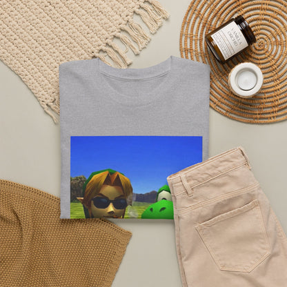 Link And Yoshi Smoking With Attitude Tee