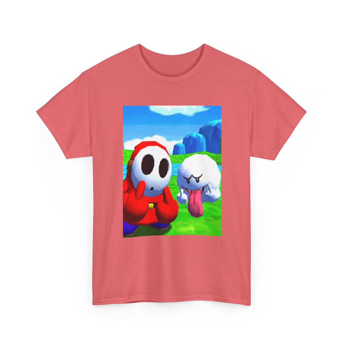 Shy Guy And Boo Flipping The Bird Tee