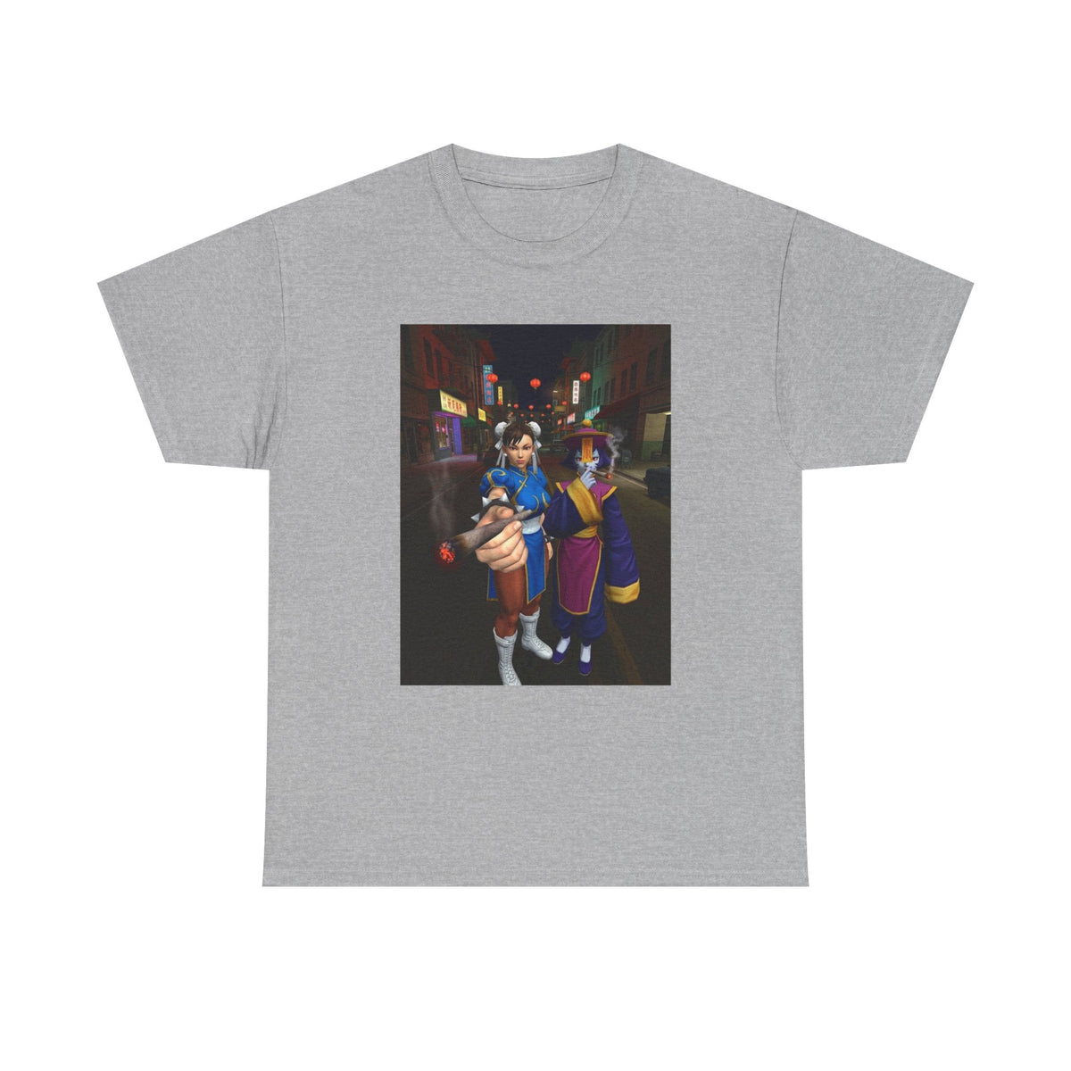 Chun-Li And Hsien-Ko Smoking In Chinatown