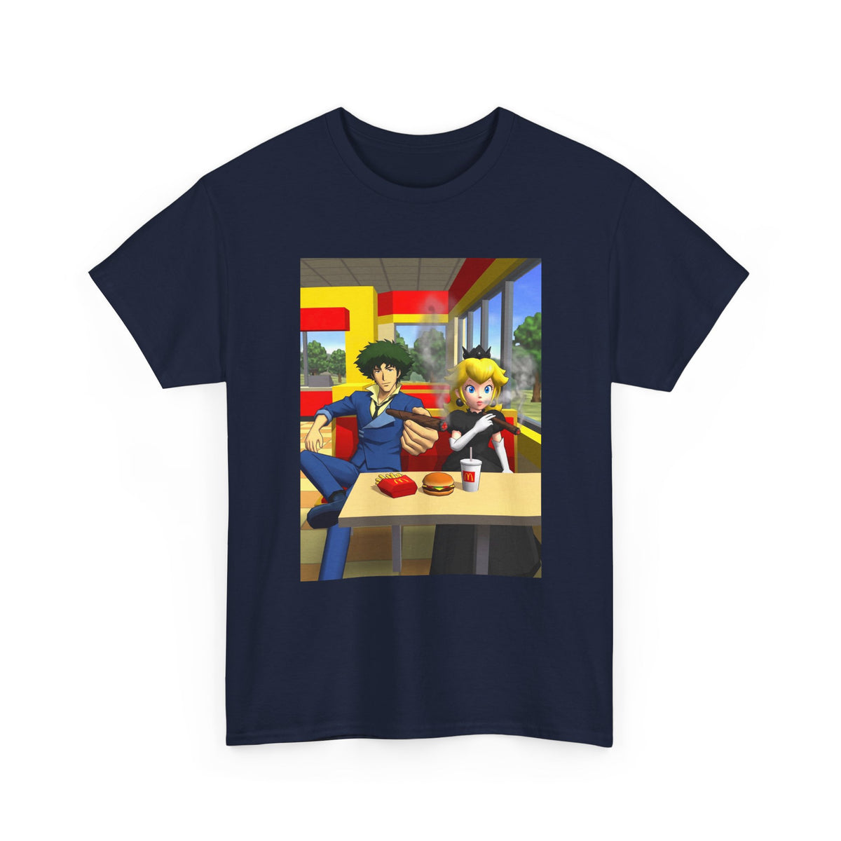 Spike Spiegel And Dark Peach Chilling Tee