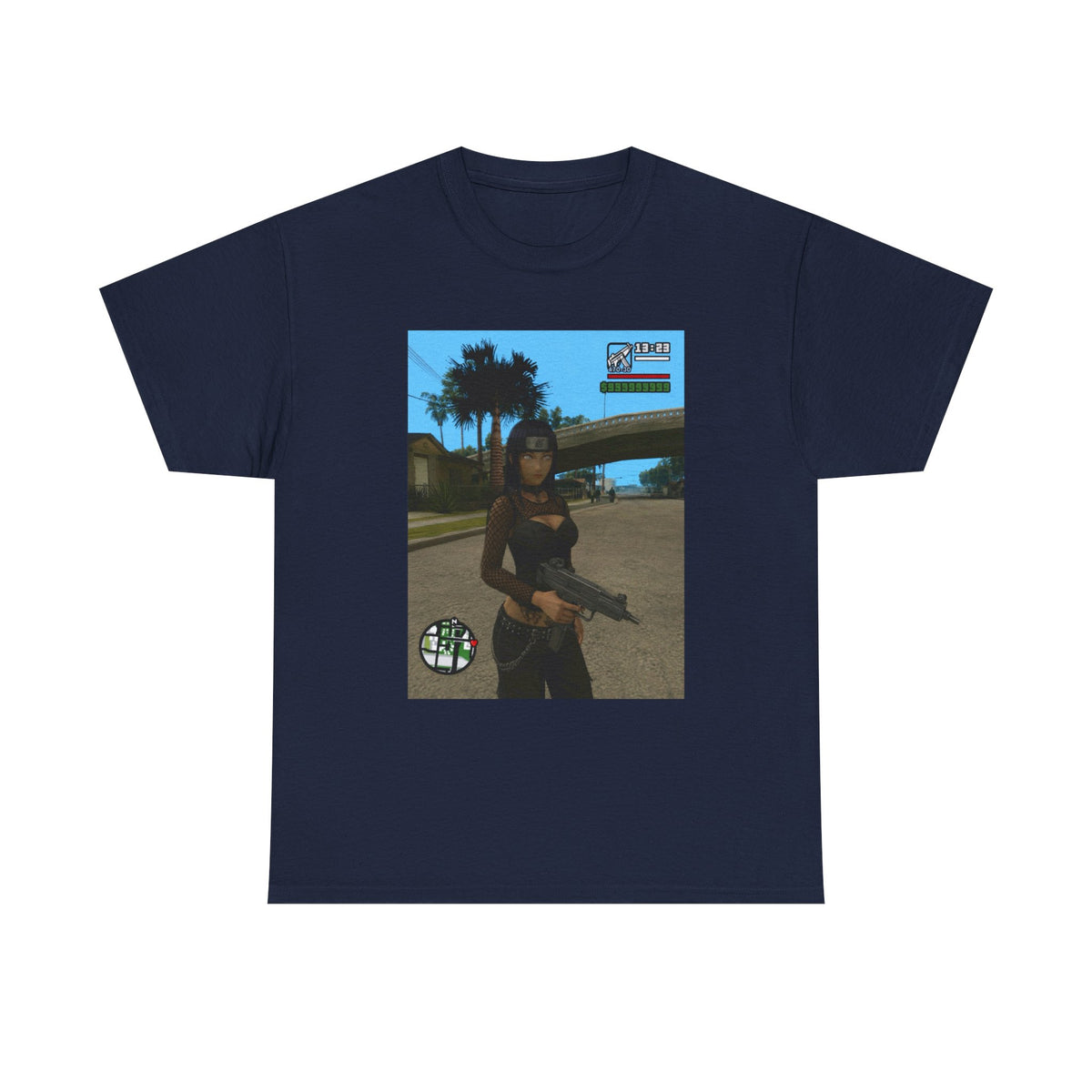 Anime Assassin Girl Holding Gun Tee
