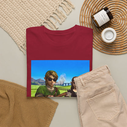 Link And Zelda Passing A Blunt Tee