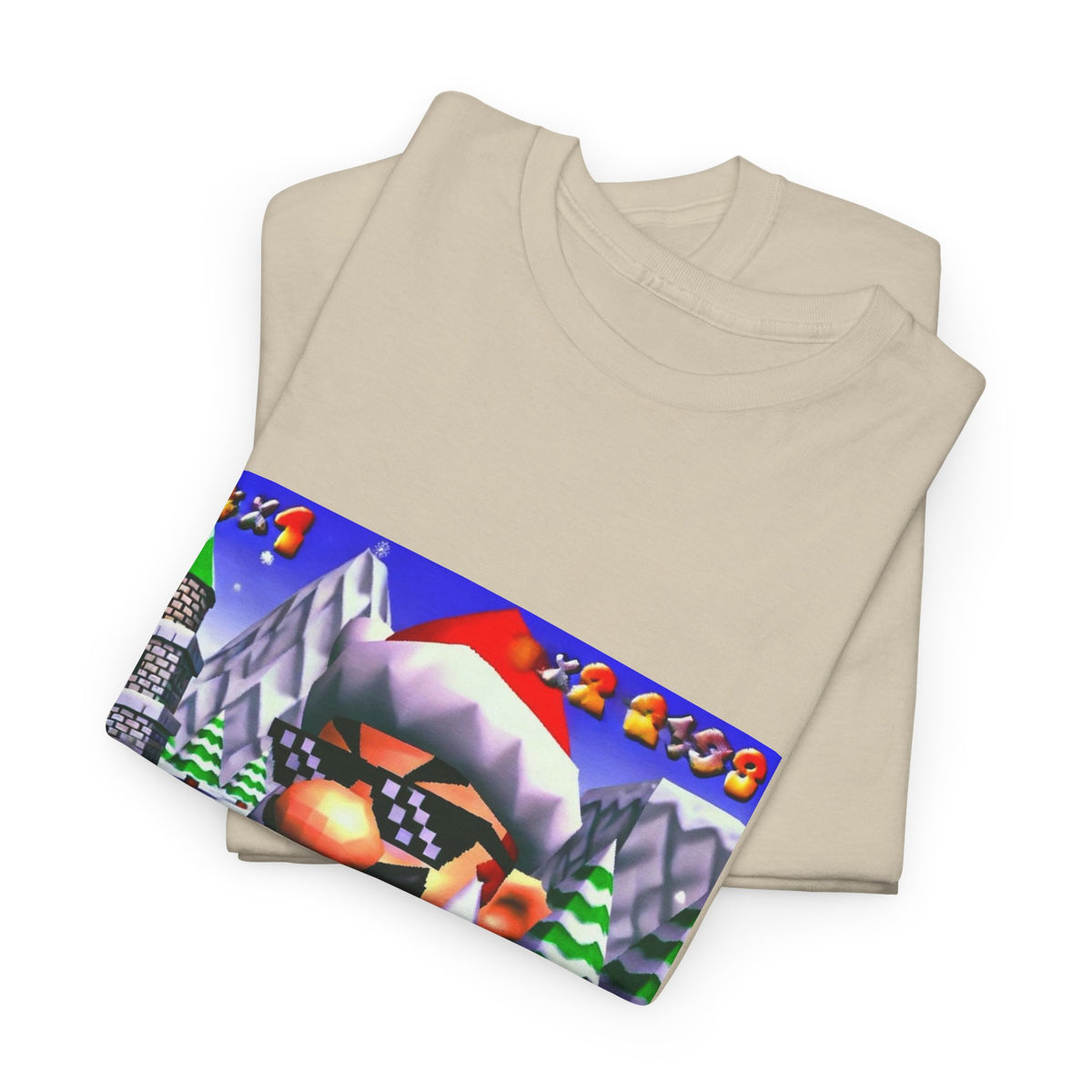 Deal With It Santa Mario Smoking Blunt Tee