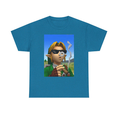 Pixelated Link Smoking With Deal With It Glasses