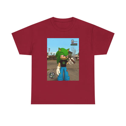Green Hedgehog Smoking Blunt In San Andreas Tee
