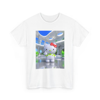 Kitty Flips The Bird In Futuristic Lounge
