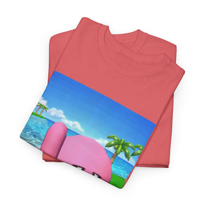 Kirby Giving The Finger Island Scene Tee