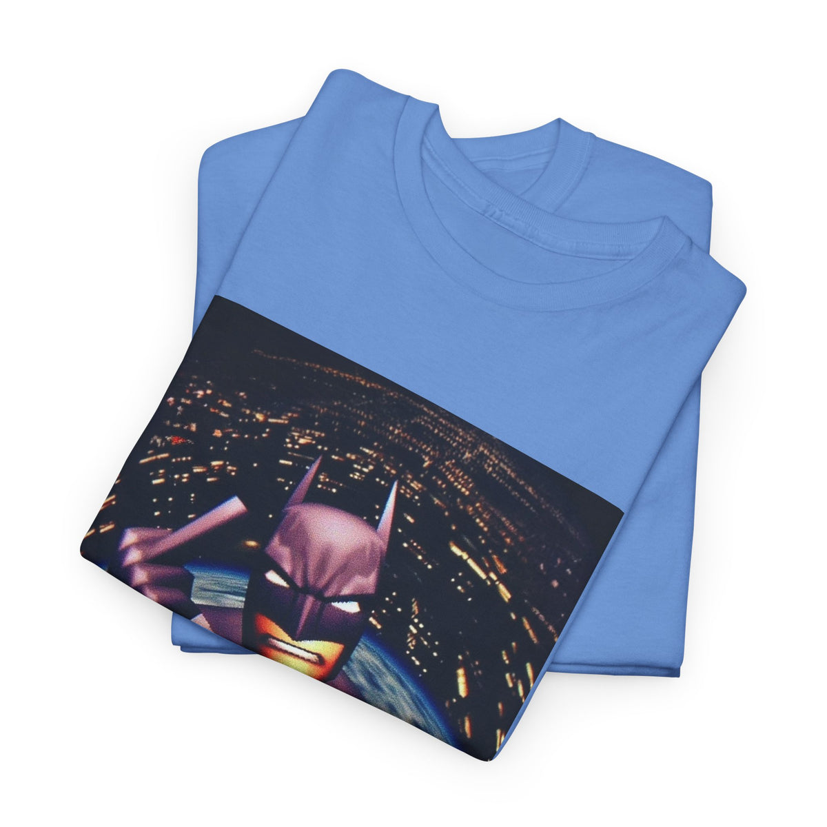 Pixel Batman Soaring Above Earth Tee