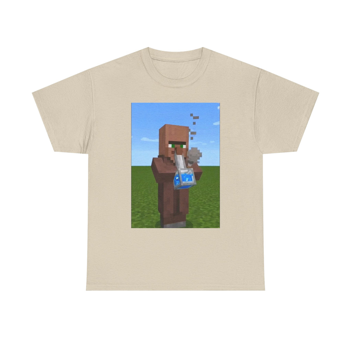 Villager Enjoying A Blocky Bong Hit