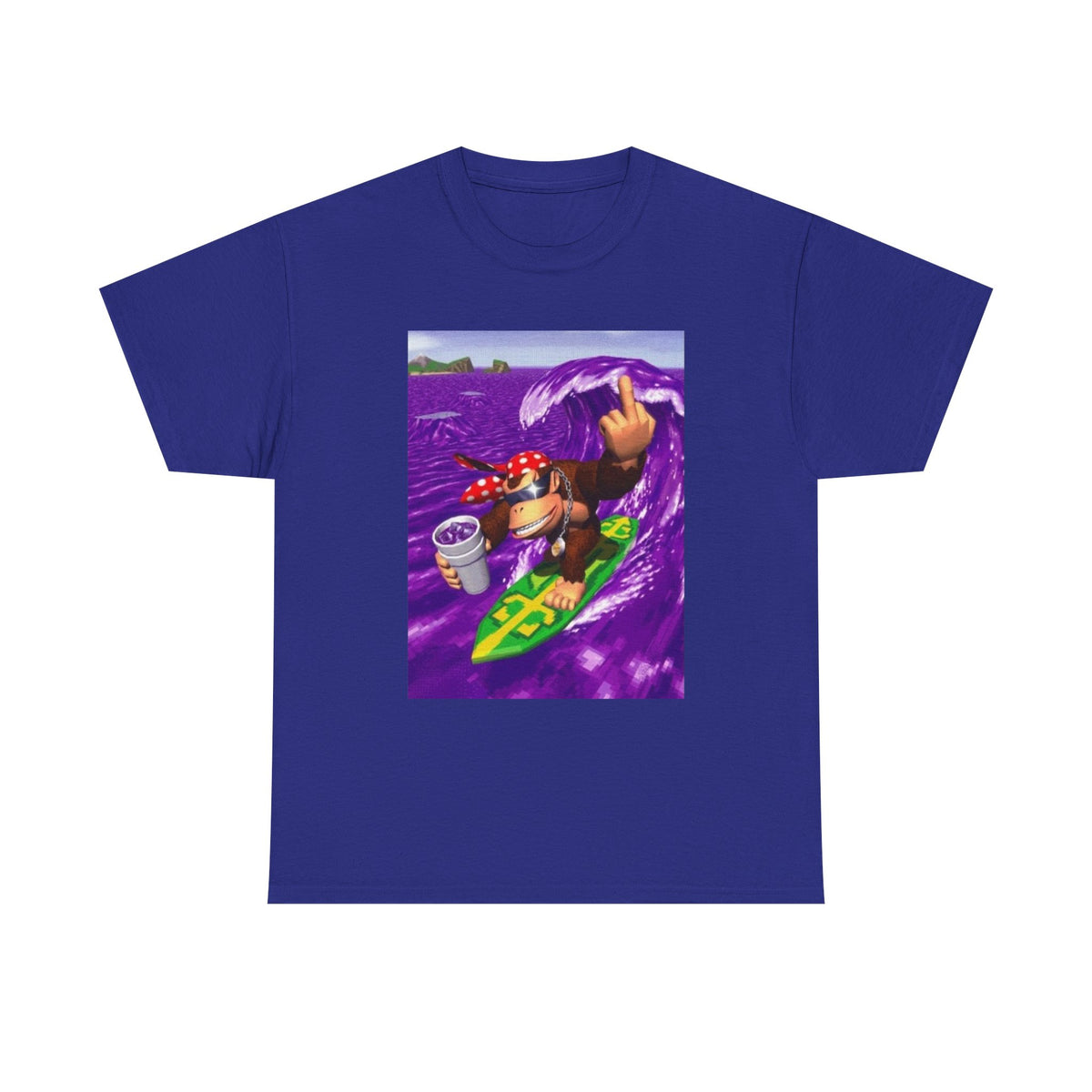 Diddy Kong Surfing Purple Wave Tee