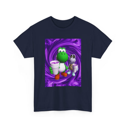 Yoshi And Dry Bones Sipping Purple Tee